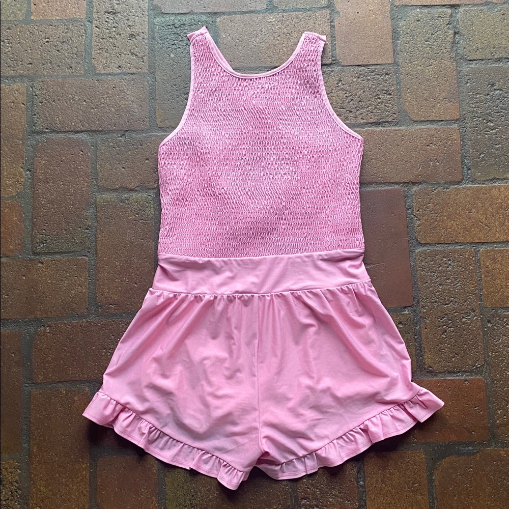 TCEC Blush Pink Textured Romper